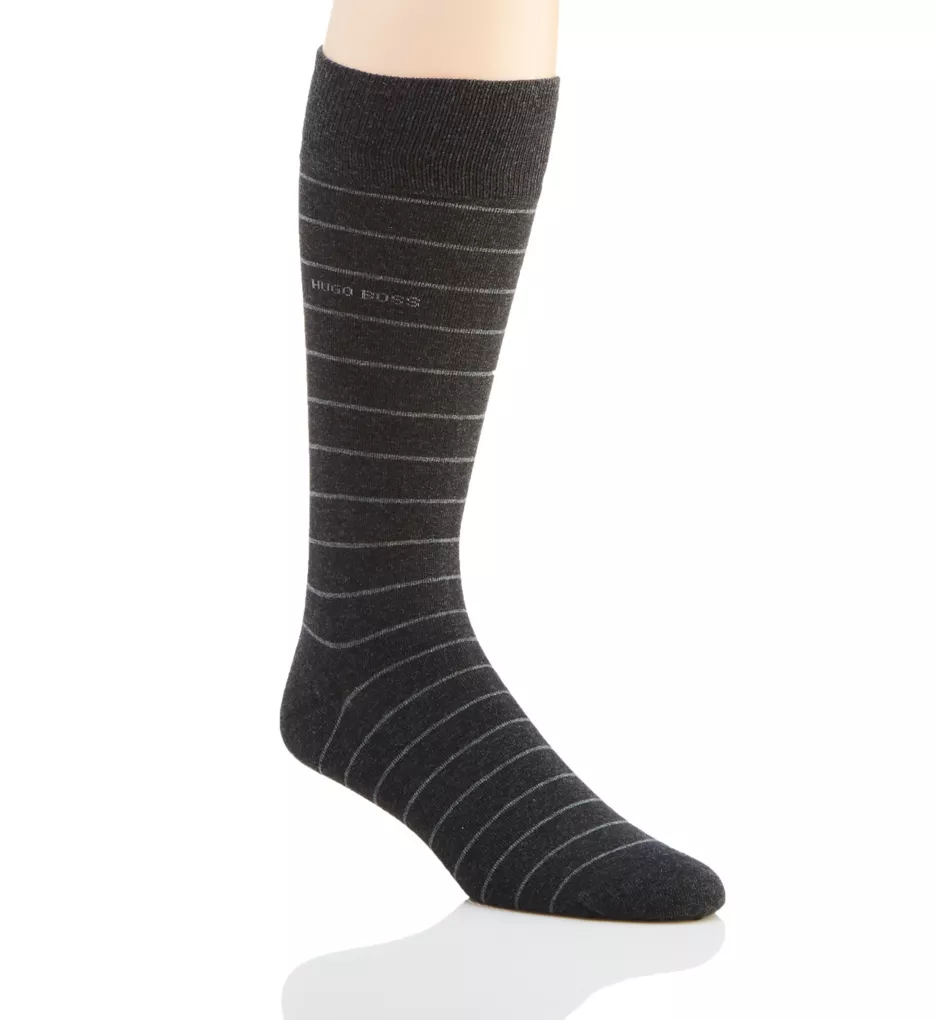 Combed Cotton Blend Striped Sock