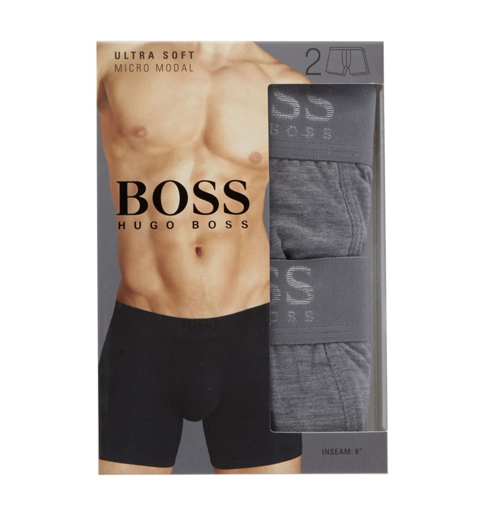 Ultra Soft Boxer Briefs - 2 Pack blk S by Boss Hugo Boss