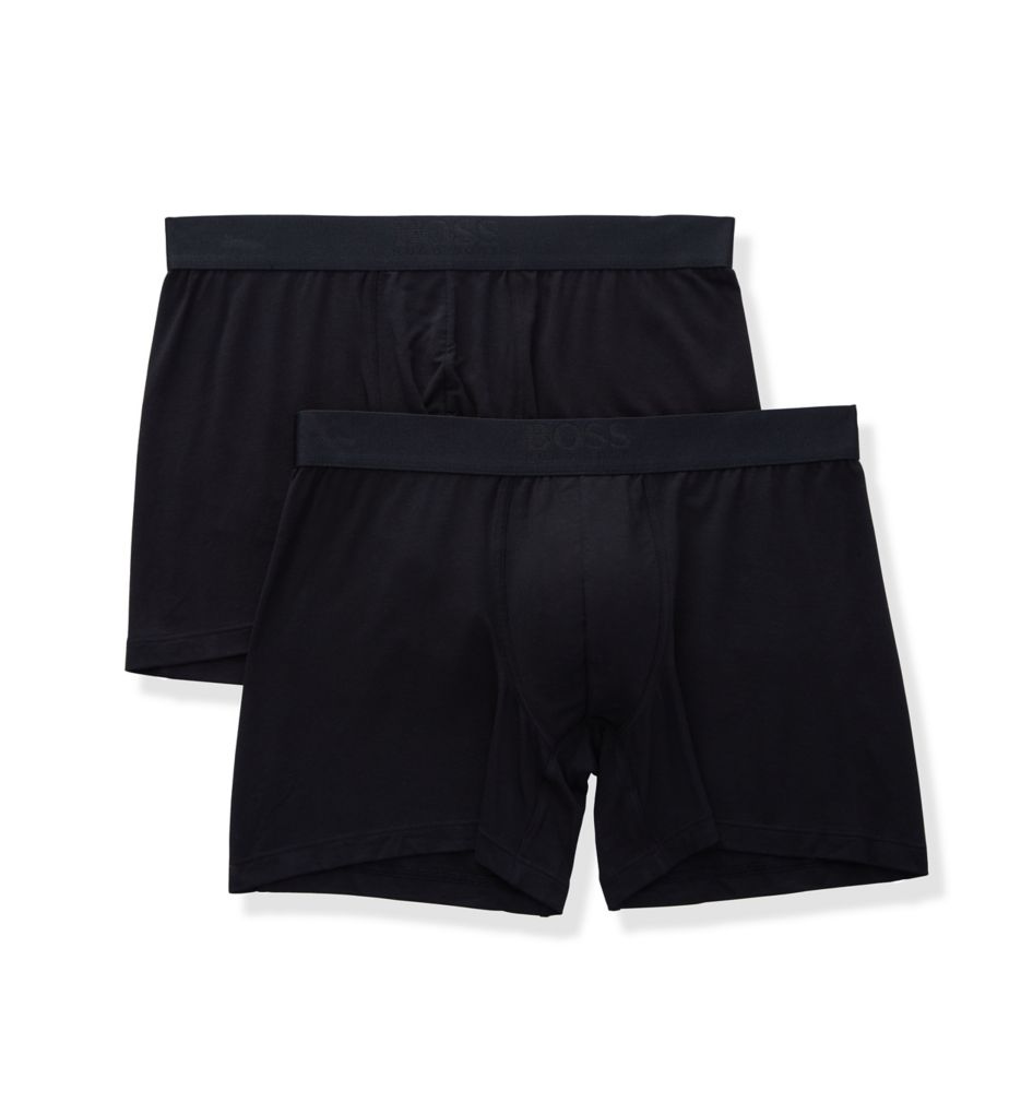 Hugo Boss Men's Black Ultra Soft Micro Modal Boxer Brief 2 Pack