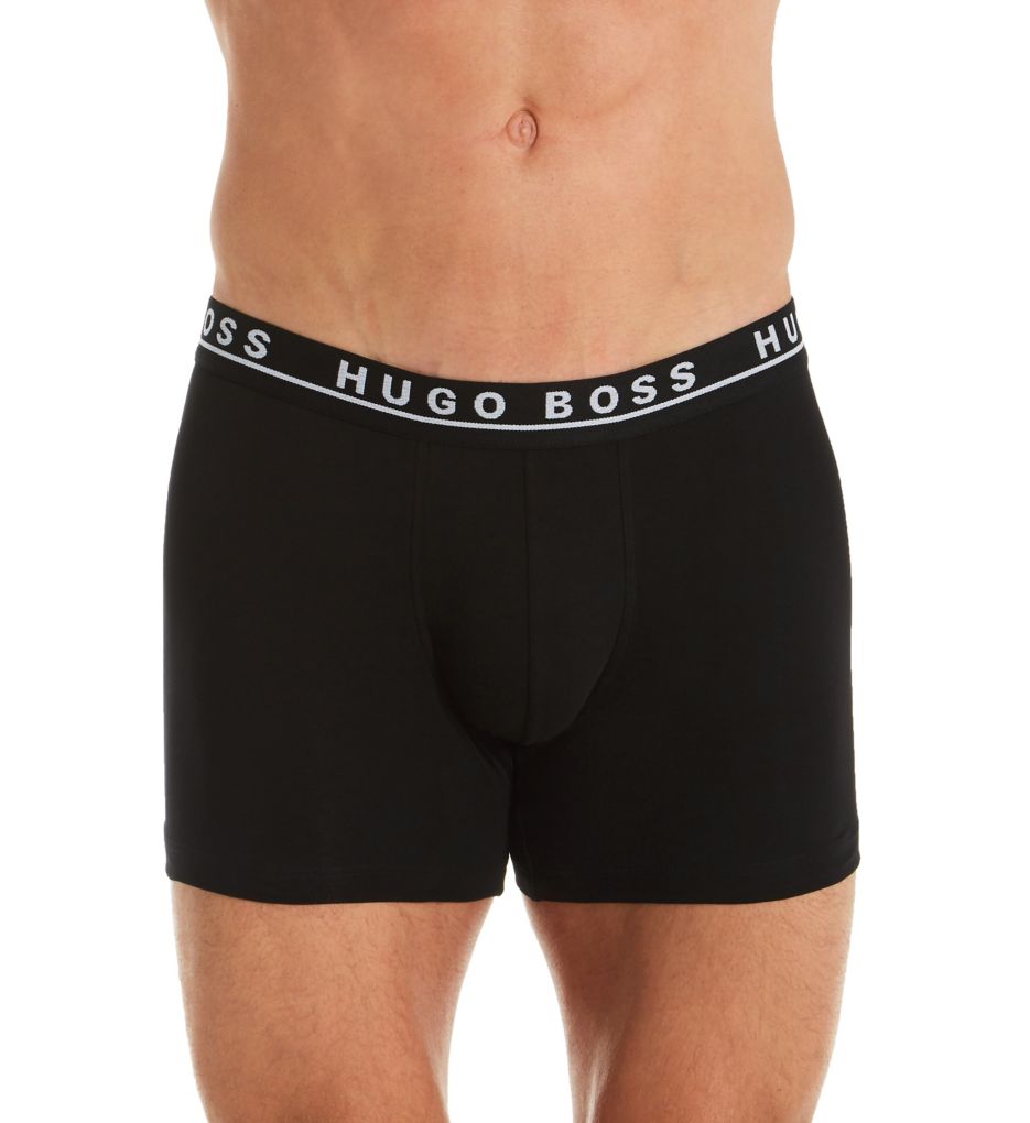 Big and Tall Cotton Stretch Boxer Briefs 3 Pack by Boss Hugo Boss