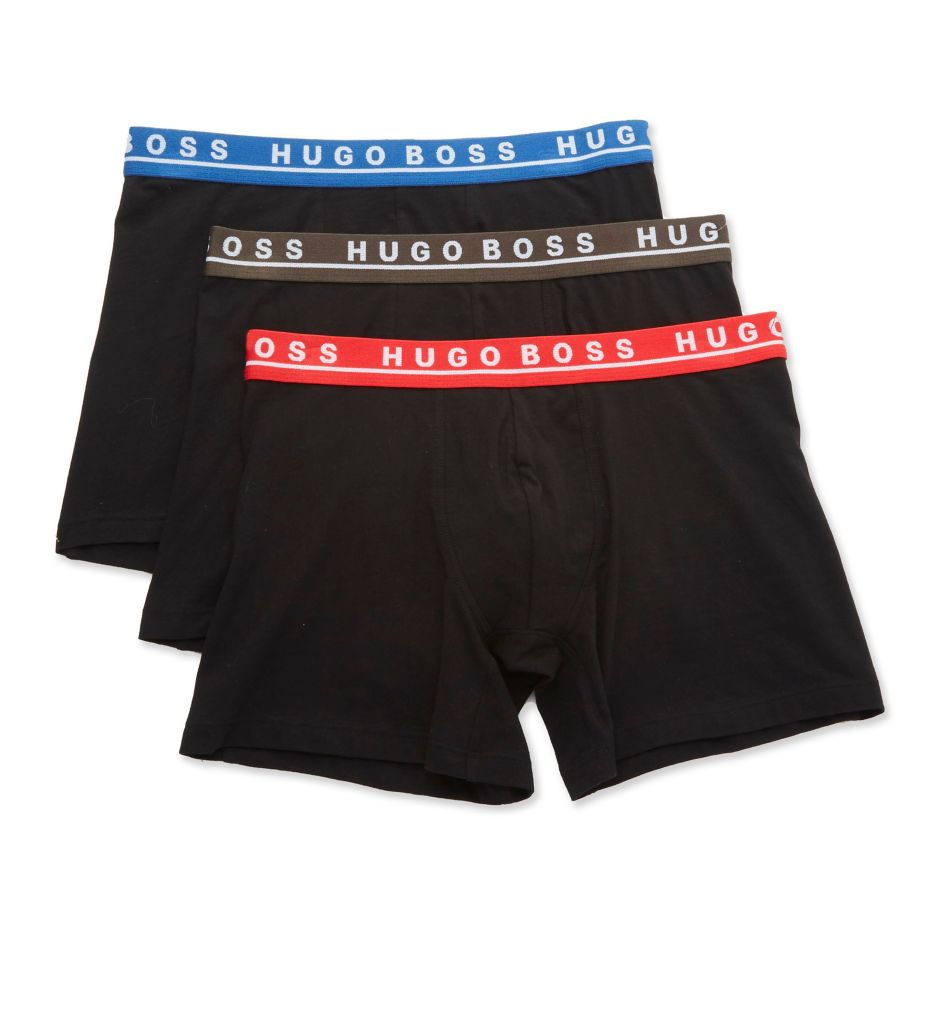 Traditional 100% Cotton Boxer Briefs - 5 Pack BLK 2XL by Boss Hugo