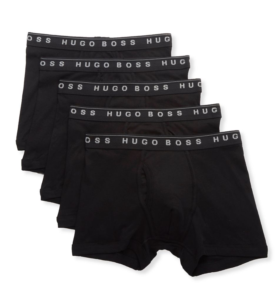 Traditional 100% Cotton Boxer Briefs - 5 Pack BLK 2XL by Boss Hugo Boss