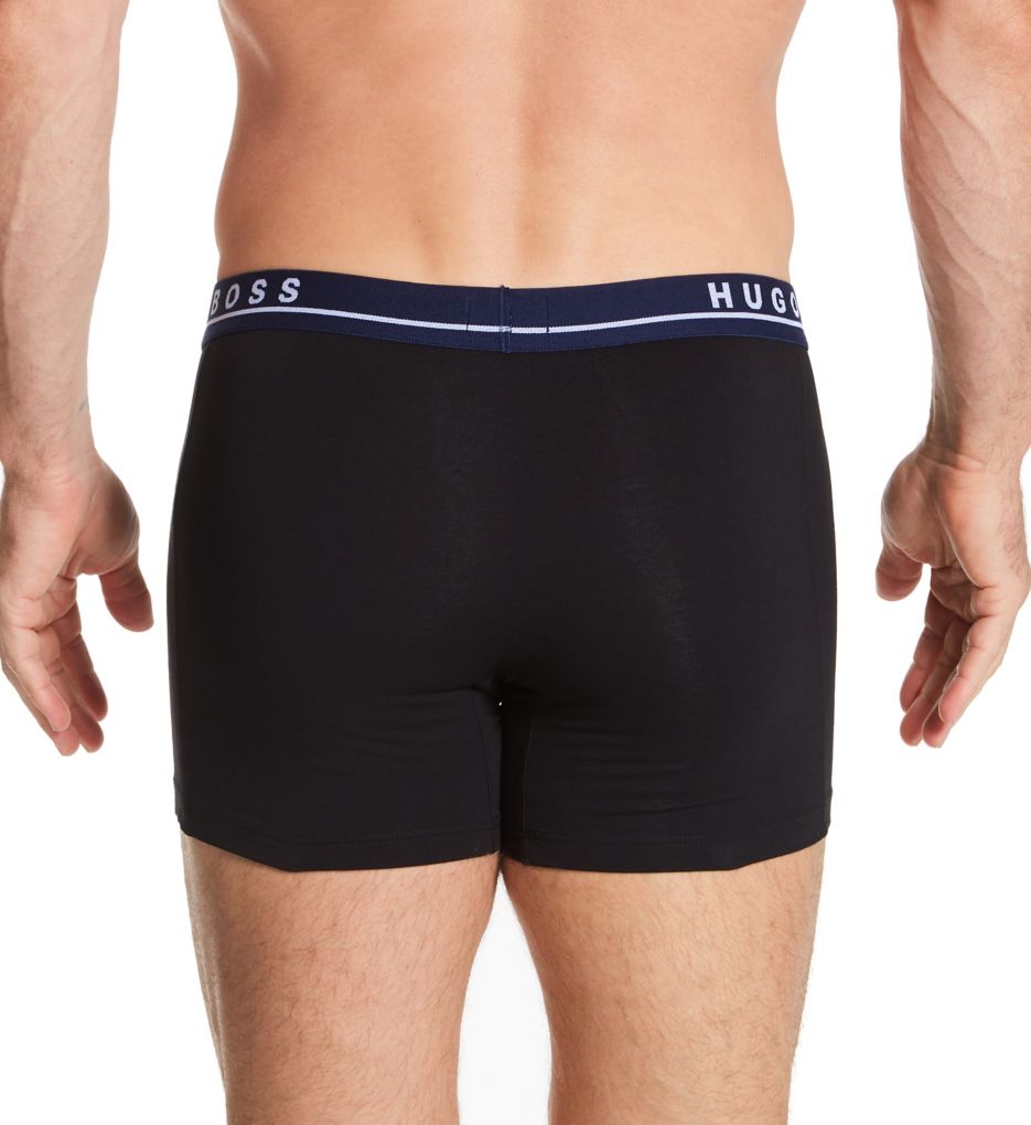 White Hugo Boss Mens 3 Pack Stretch Cotton Boxer Trunks - Get The