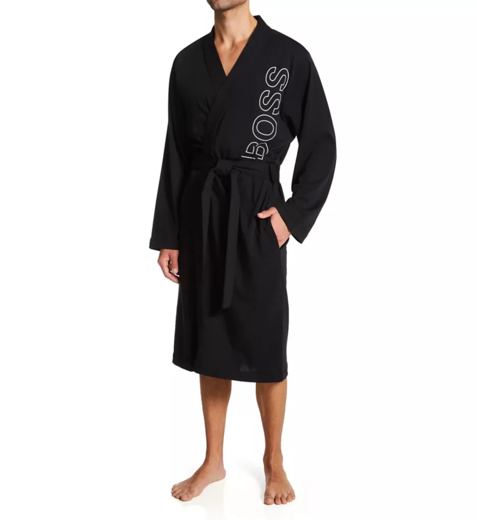Identity 100% Cotton Kimono Robe BLK M