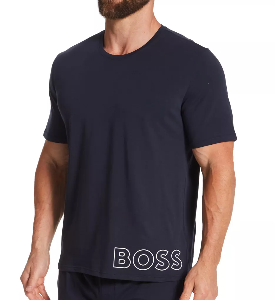 Identity Cotton T-Shirt Dark Blue M by Boss Hugo Boss