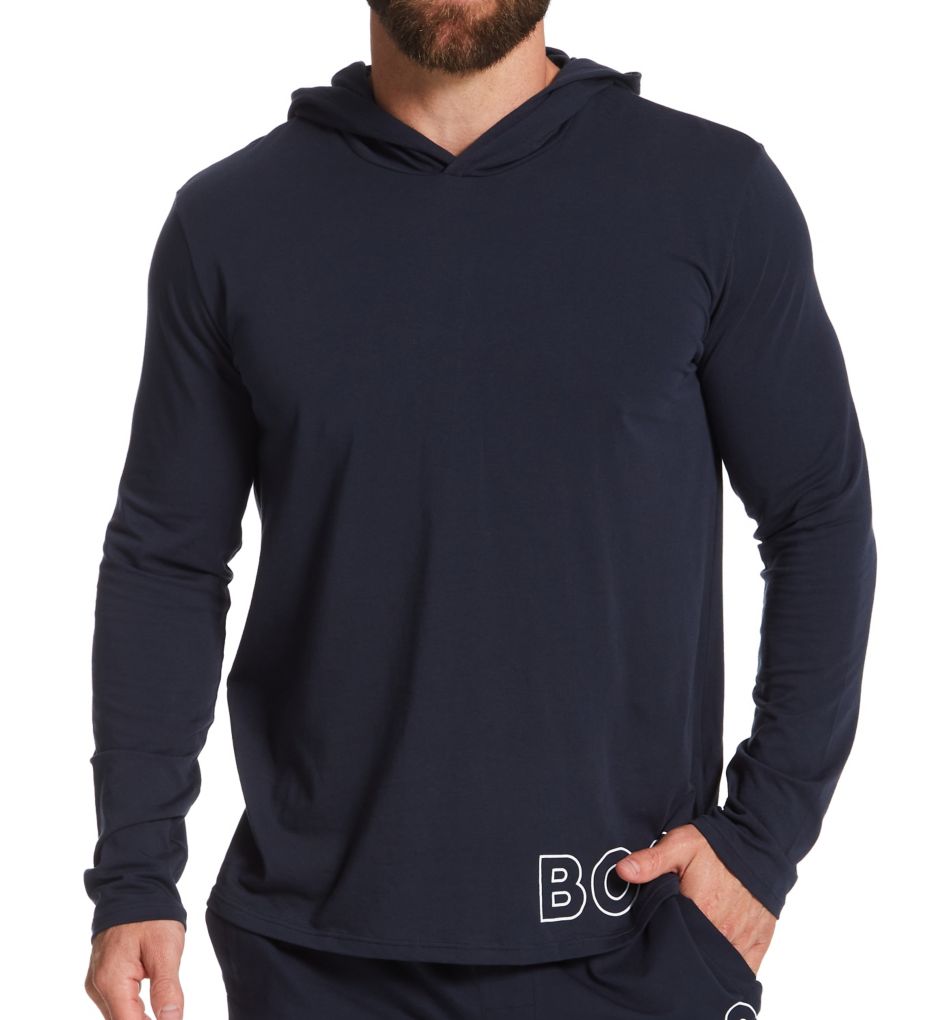 Hugo boss long store sleeve hooded t shirt