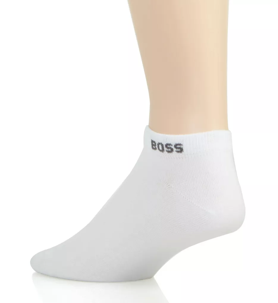 Cotton Blend Logo Low-Cut Socks - 2 Pack Medium Grey O/S