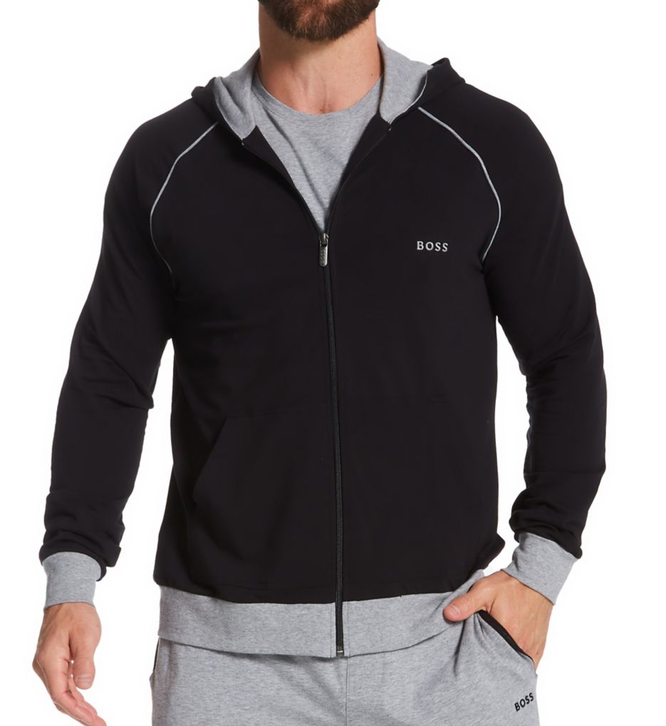 Boss hugo boss hot sale full zip sweatshirt black