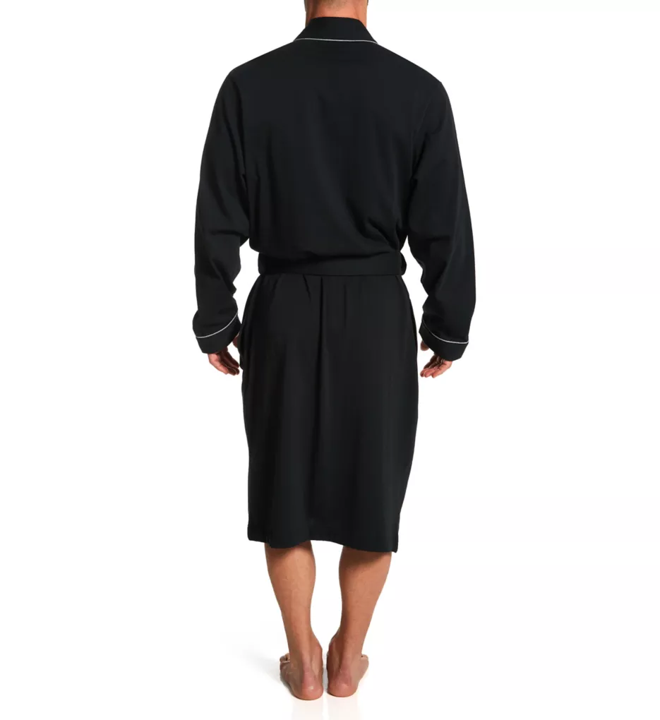100% Cotton Kimono Robe BLK XL
