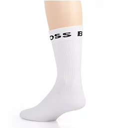 NOS Sport Logo Crew Socks - 2 Pack Wht O/S