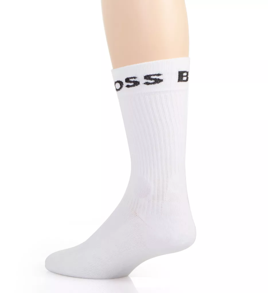 NOS Sport Logo Crew Socks - 2 Pack Wht O/S