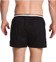 100% Cotton Boxer Shorts - 2 Pack BLK S