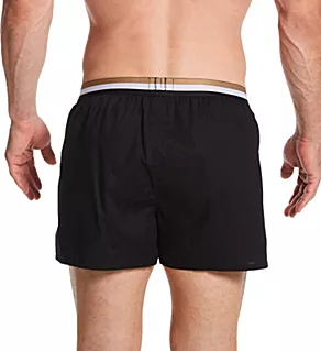 100% Cotton Boxer Shorts - 2 Pack BLK 2XL