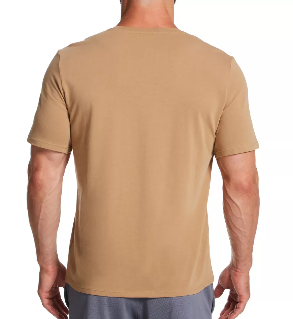 Identity Cotton Stretch T-Shirt Camel M
