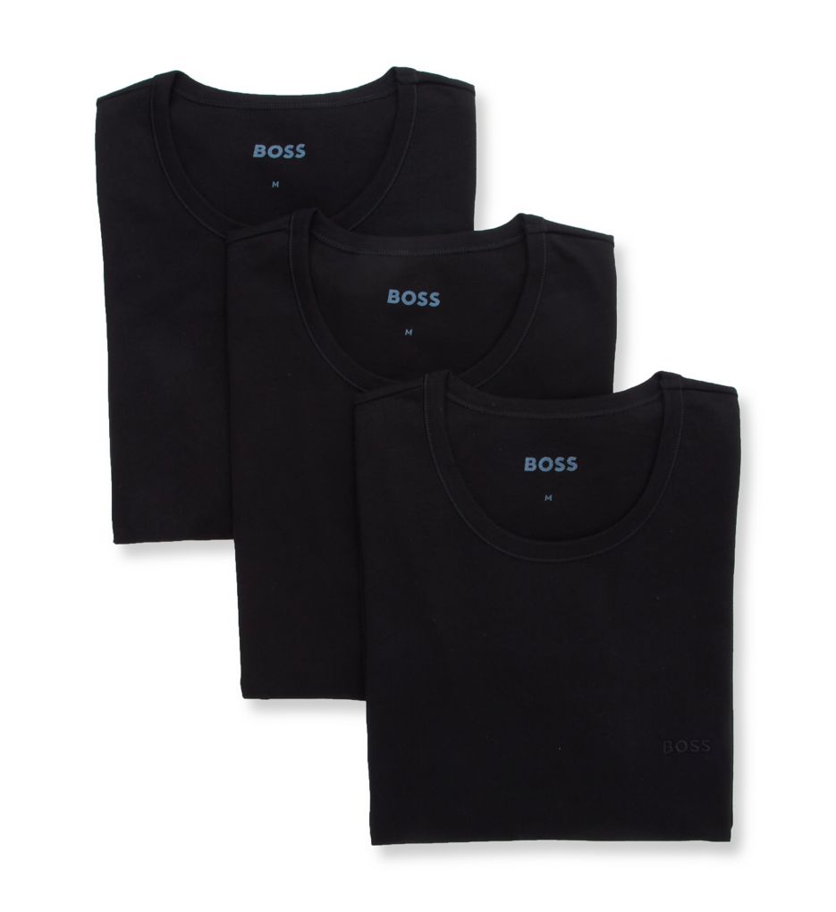 Hugo boss 3-pack classic crew neck t-shirt on sale black