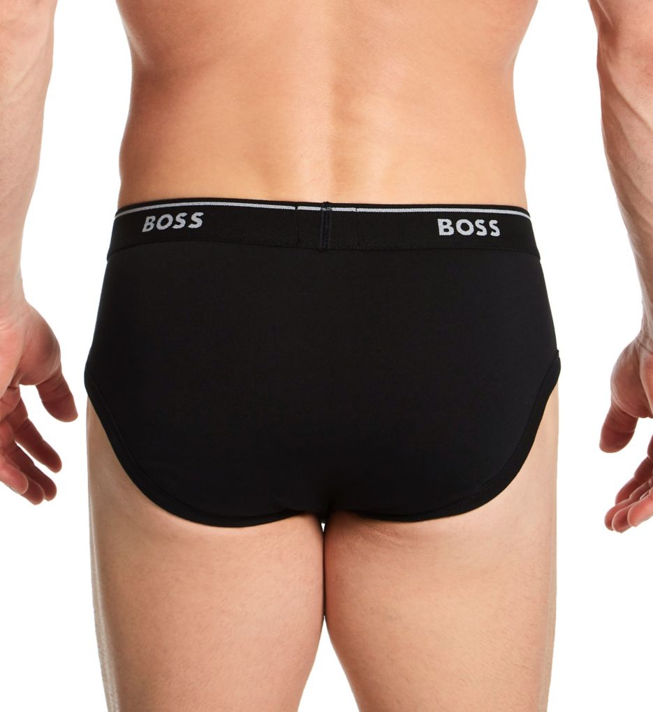 BOSS - Three-pack of regular-rise stretch-cotton briefs