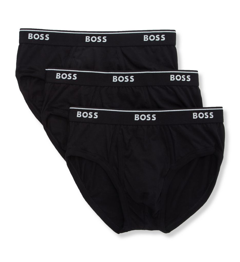 White Hugo Boss Mens 3 Pack Stretch Cotton Boxer Trunks - Get The