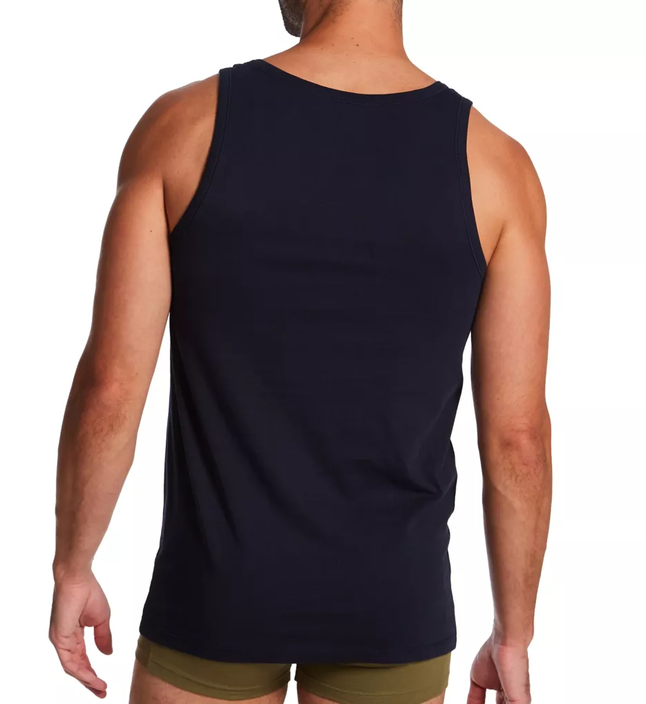 100% Cotton Classic Fit Tanks - 3 Pack Black Multi L