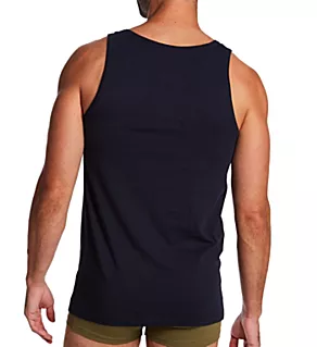100% Cotton Classic Fit Tanks - 3 Pack Black Multi M