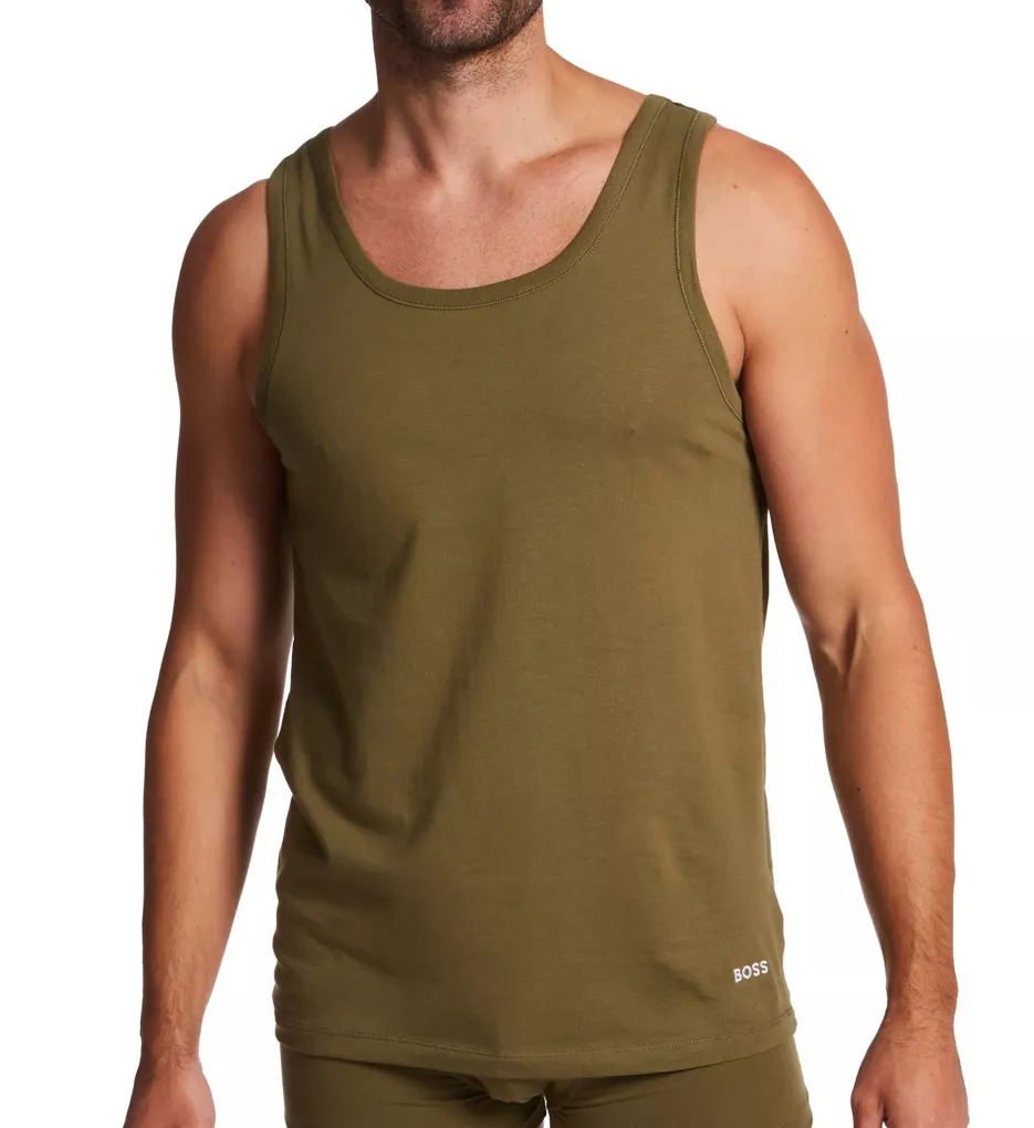 100% Cotton Classic Fit Tanks - 3 Pack Black Multi L