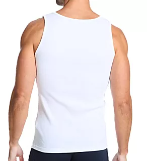 Classic Fit Ribbed Tank - 3 Pack White/Grey/Black XL