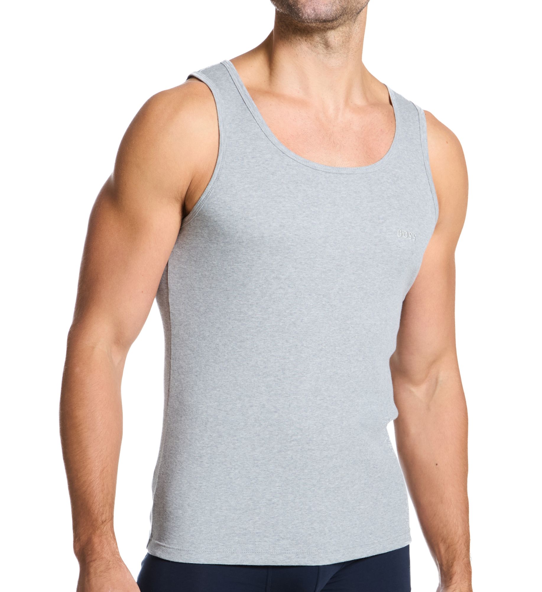 Boss Hugo Boss Classic Fit Ribbed Tank - 3 Pack 0542132 - Image 1