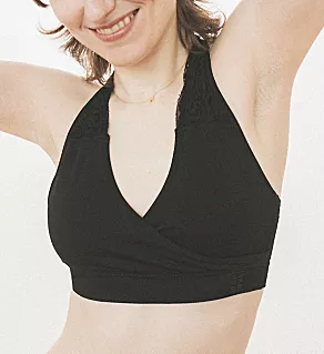 Hug Lace Halter Between Bralette Black S/M