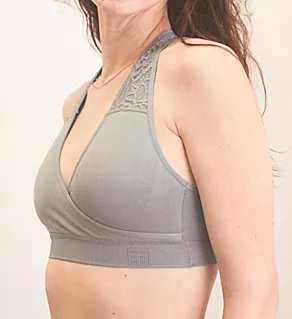 Hug Lace Halter Between Bralette Natural Grey S/M