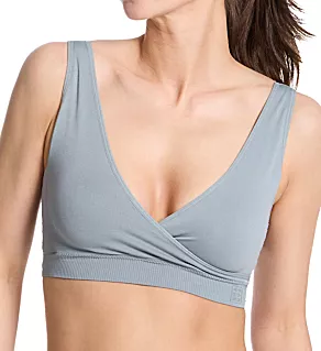 Hug Lace Back Sports Bra Natural Grey S/M