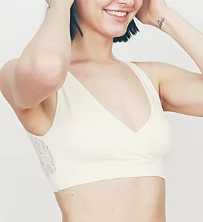 Hug Lace Back Sports Bra Vanilla Ice S/M
