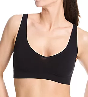 Soft Reversible V Crop Top Bralette Black S