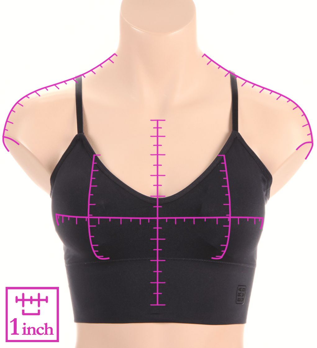 Measured Image Back Image Front Image Main Image BRABAR Everyday Longline Cami Bra with Keyhole Back BB-109