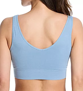 Soft V Lace Reversible Bralette Faded Denim S