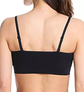 Soft Convertible Crop Top Halter Bralette Black L