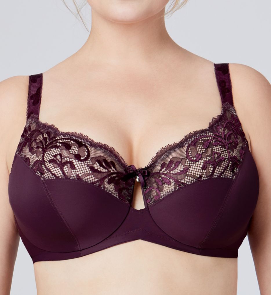 Bramour (2212217) -- Bramour 7006 Tribeca Back Close Underwire Bra (Black Plum 46G)
