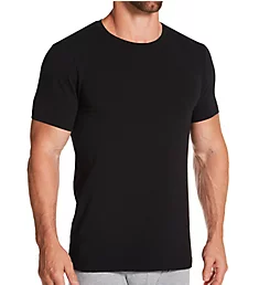 Organic Cotton Slim Fit Crew Neck T-Shirt BLK XS