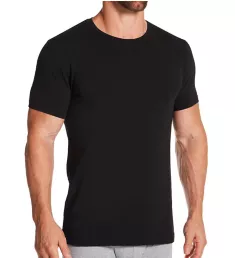 Organic Cotton Slim Fit Crew Neck T-Shirt BLK XS