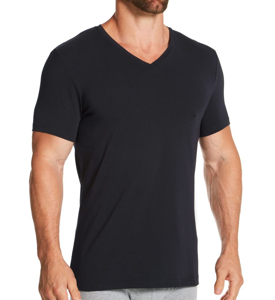 Organic Cotton Slim Fit V-Neck T-Shirt-acs