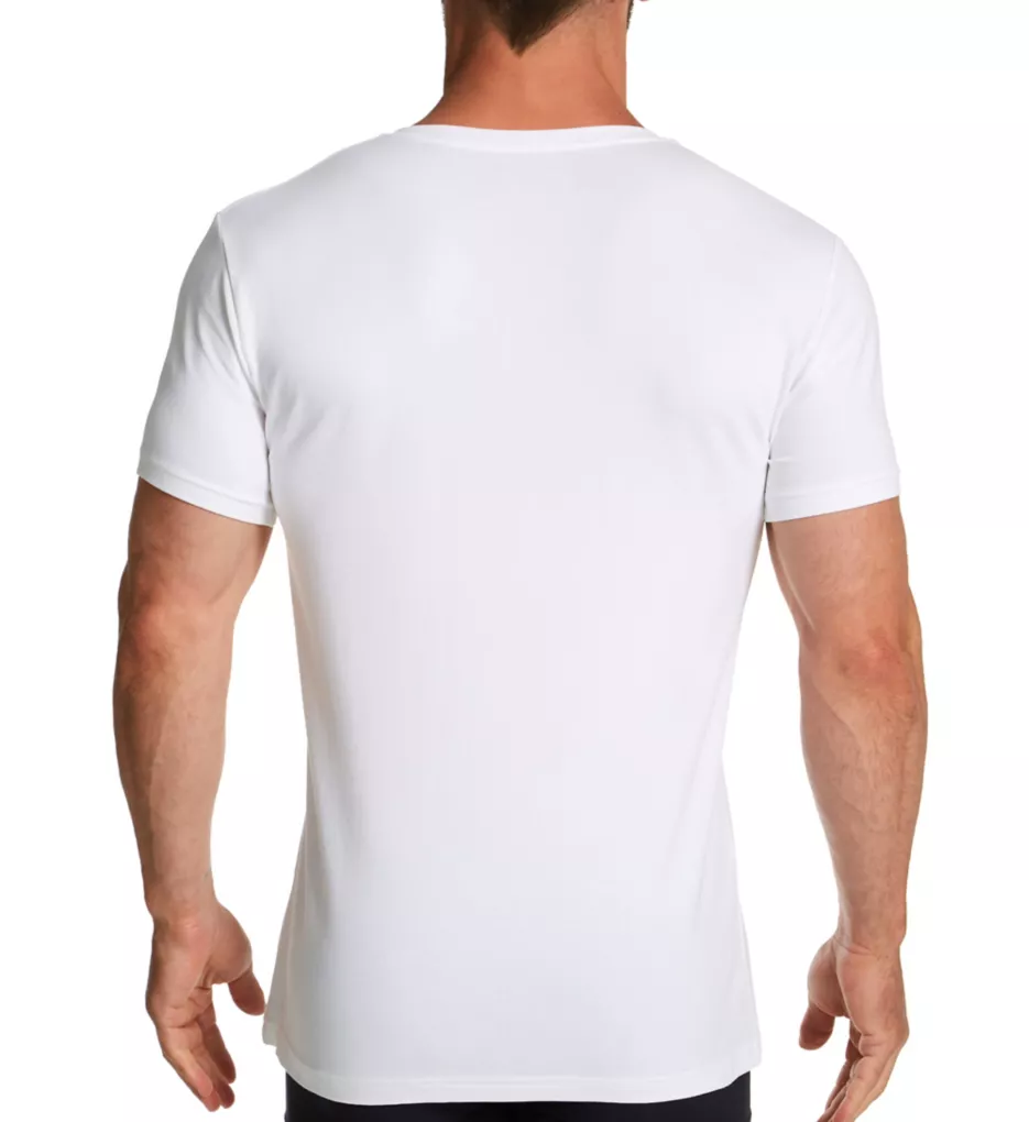 Organic Cotton Slim Fit V-Neck T-Shirt wht S