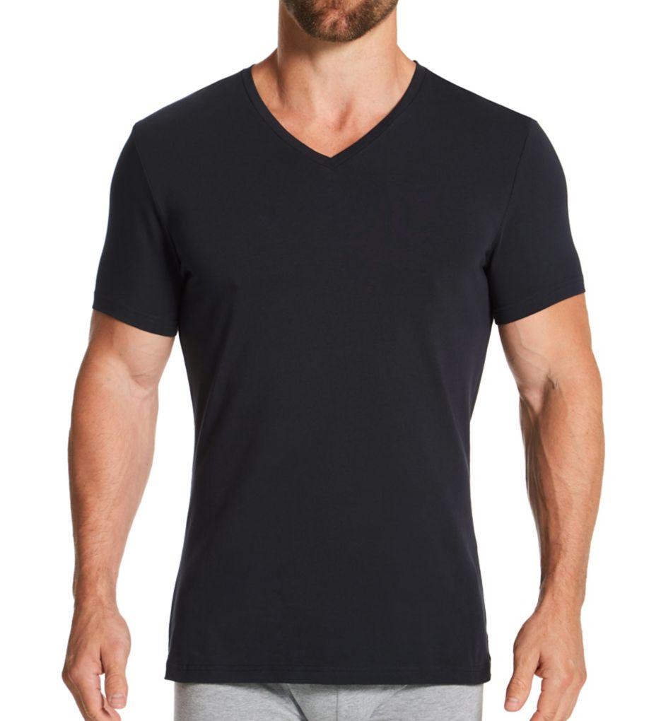 Organic Cotton Slim Fit V-Neck T-Shirt-fs