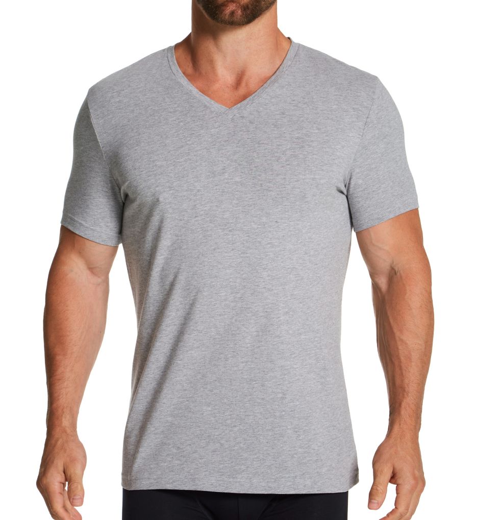 Organic Cotton Slim Fit V-Neck T-Shirt-fs