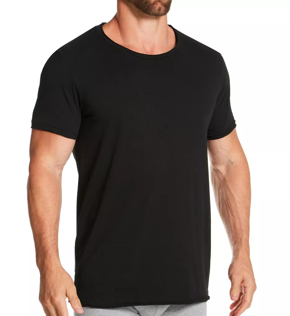100% Organic Cotton Relaxed Fit Crew Neck T-Shirt BLK S