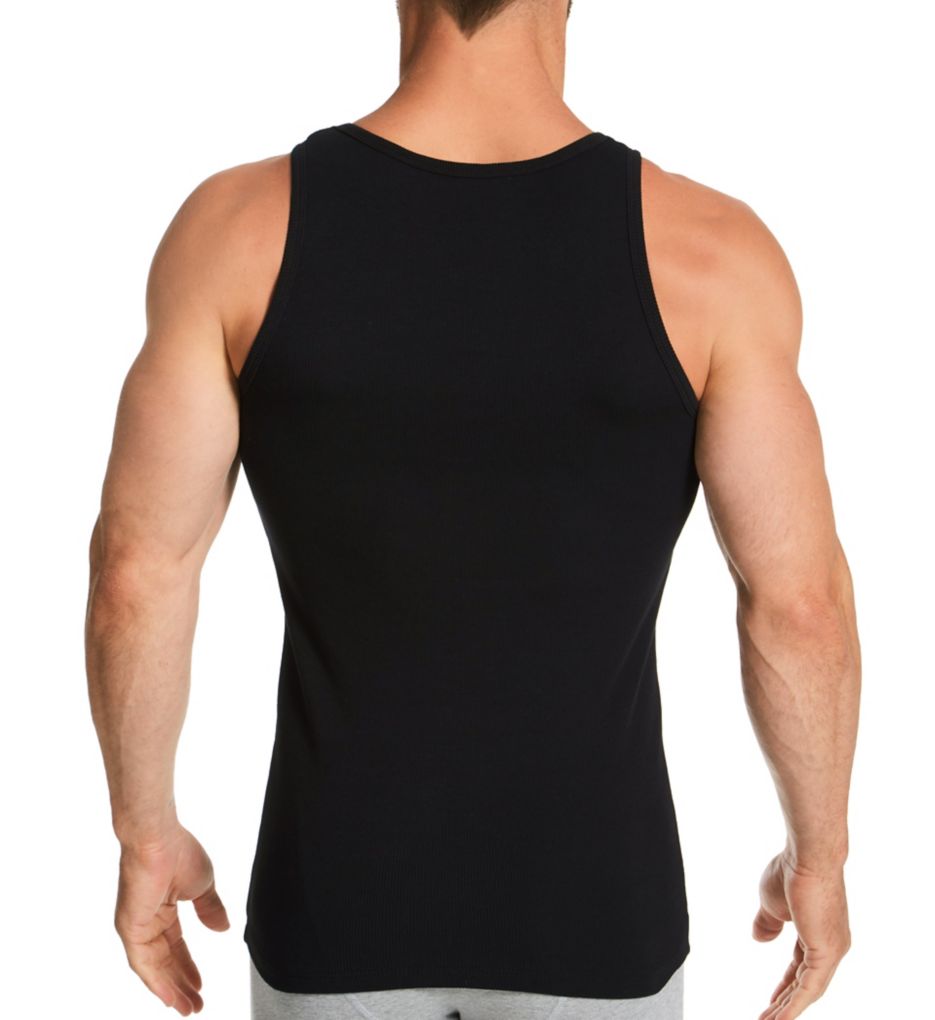 Ribbed Organic Cotton Stretch Slim Fit Tank-bs