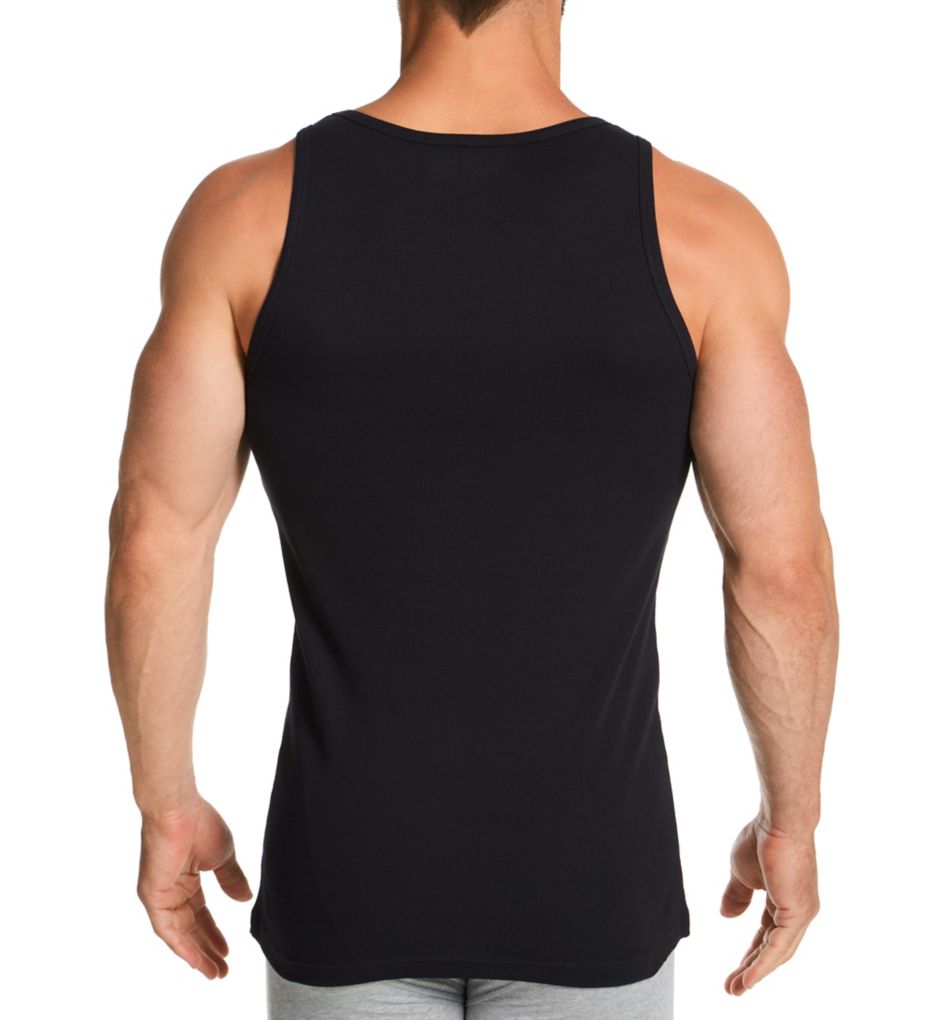 Ribbed Organic Cotton Stretch Slim Fit Tank-bs