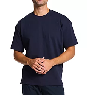 100% Organic Cotton Heavy T-Shirt Navy Blue XL