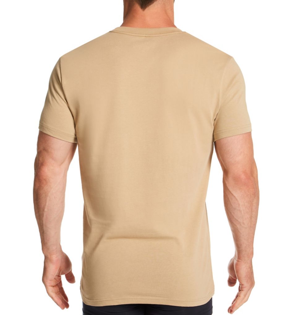 Bread and Boxers Organic Cotton Crew Neck T-Shirt Khaki L  - Image 2
