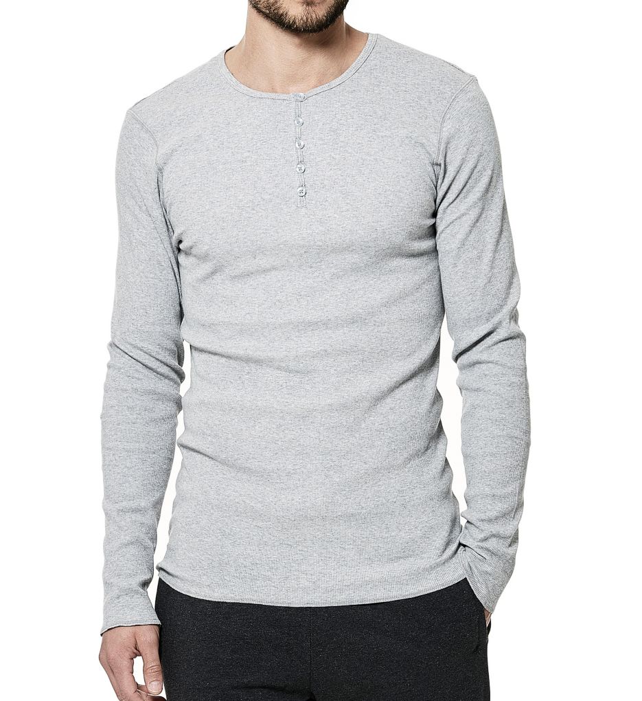 Slim Fit Organic Cotton Long Sleeve Henley-acs