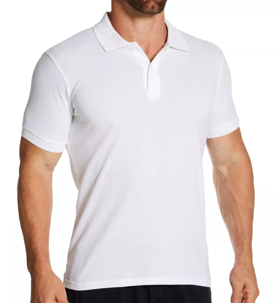 Pique Polo Shirt wht XL