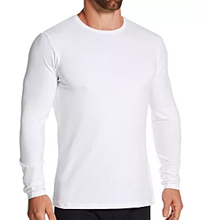 Slim Fit Organic Cotton Long Sleeve T-Shirt wht L