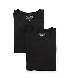 Organic Cotton Stretch Slim Fit T-Shirts - 2 Pack BLK 2XL